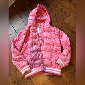 Kali Vibrant Pink Quilted Jacket girls 7/8 retro